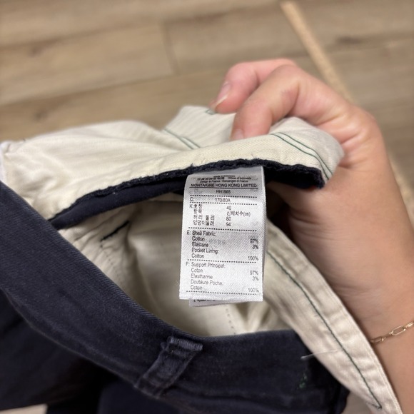 Lacoste Regular Fit Chinos Men Navy Blue Cotton Casual Dress Pants Size 32 Waist - Picture 8 of 10